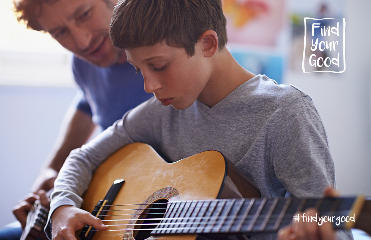 "My dad and I play guitar together. It's something we both love."